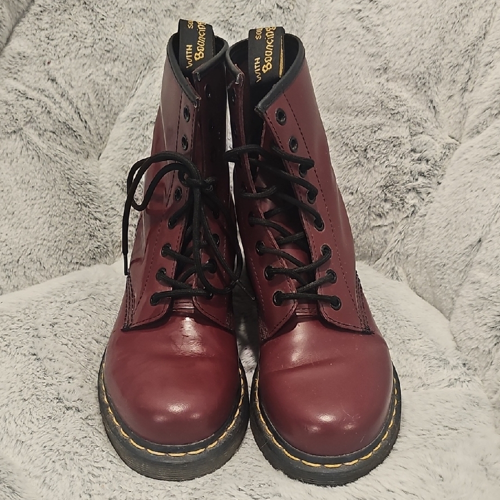 Dr. Martens Cherry Red Combat Boots